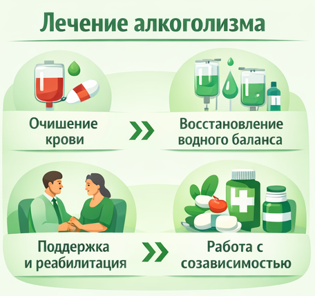 лечение алкоголизма в Мелеузе этапы